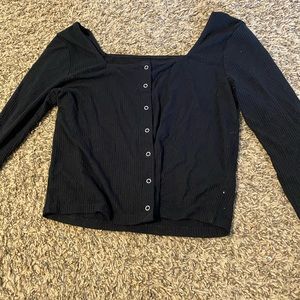 square neck long sleeve